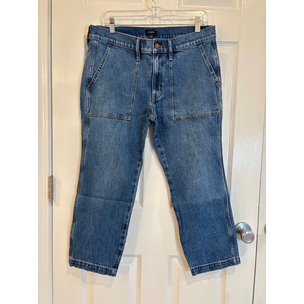 J Crew Denim Carpenter Crop Jeans Size 30P Front Pocket Blue
